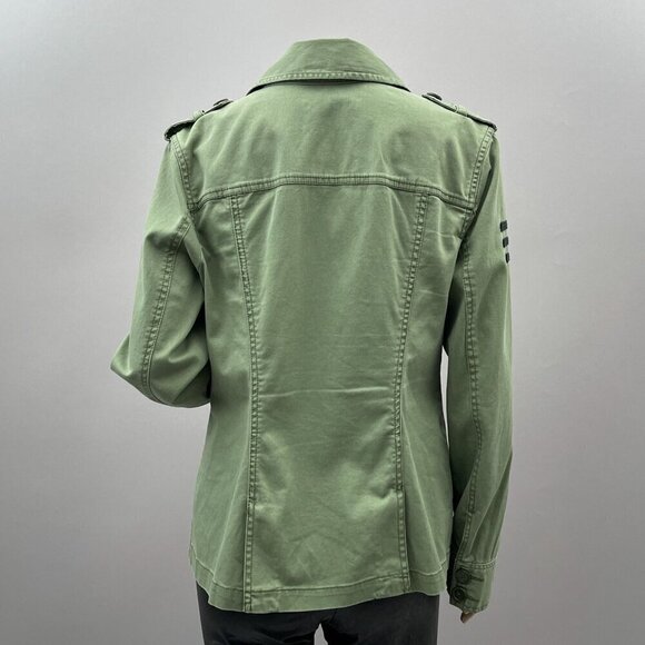 Cabi Womens Military Blazer Jacket Olive Green Double-Breasted Patch Size M #326 - Picture 5 of 12